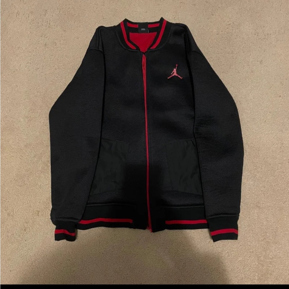 boys xl black red air jordan jumpman varsity bomber jacket